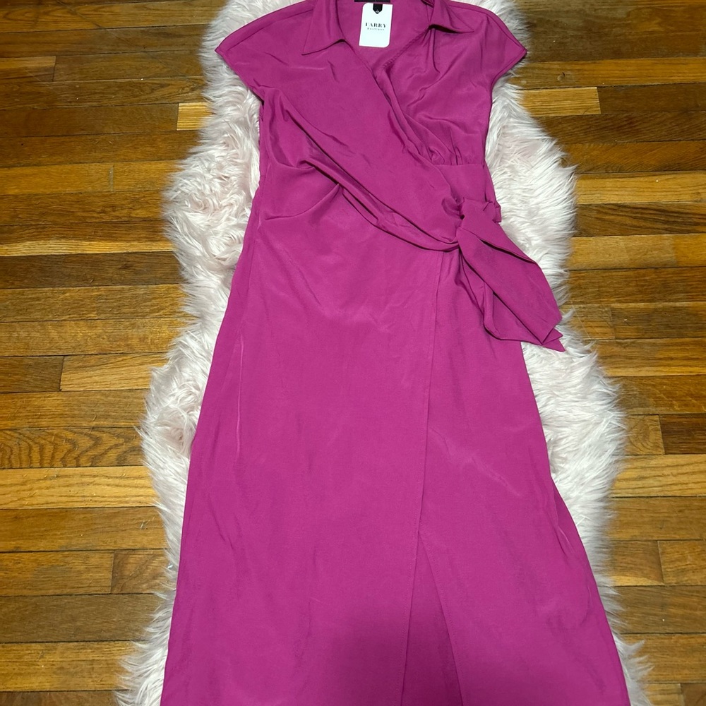 Sunny Day Fuchsia Wrap Dress - Picture 7 of 11